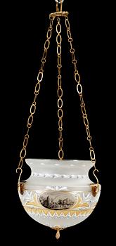 A hanging-lamp in the late gustavian style. 19/20 th century.