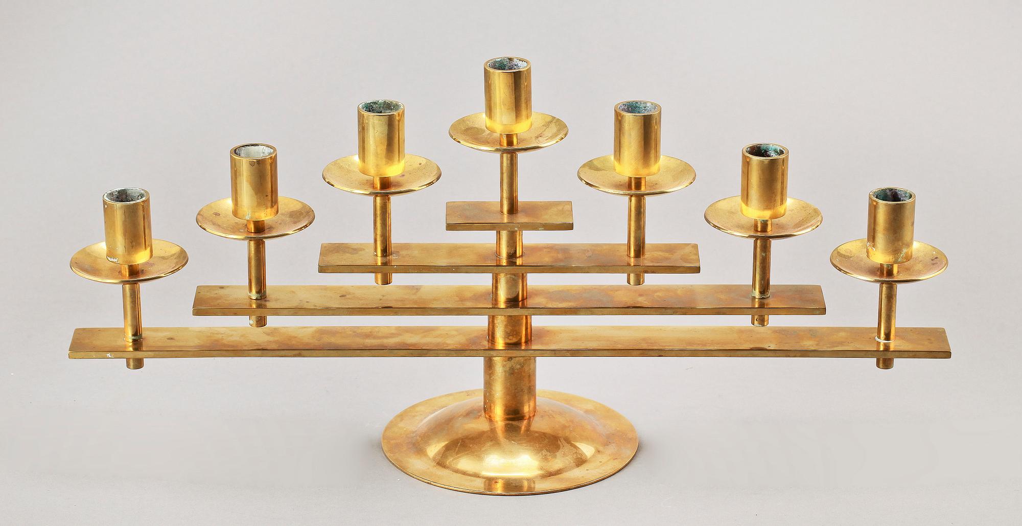 KANDELABER, mässing, Dantorp Design, Danmark, 1900-talets fjärde kvartal.