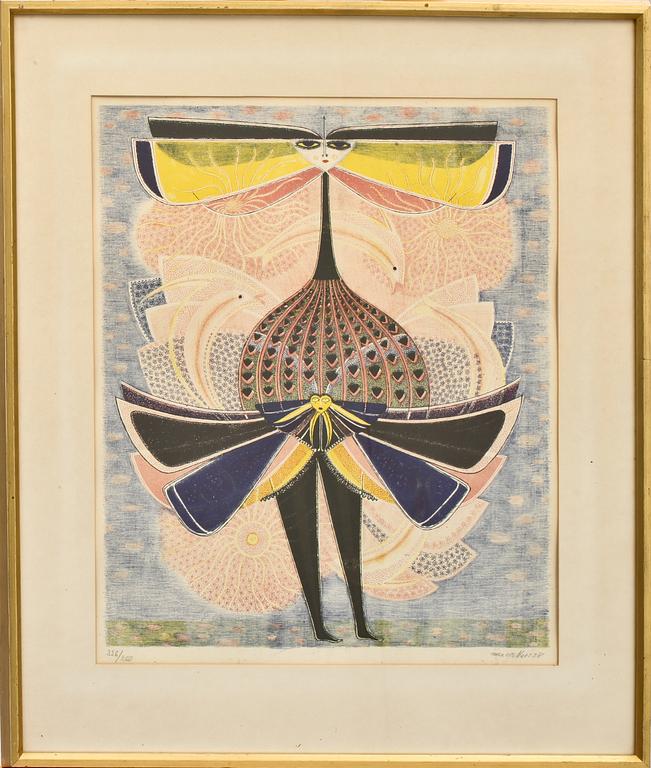 MAX WALTER SVANBERG, färglitografi, sign o dat 58, numr 226/260.