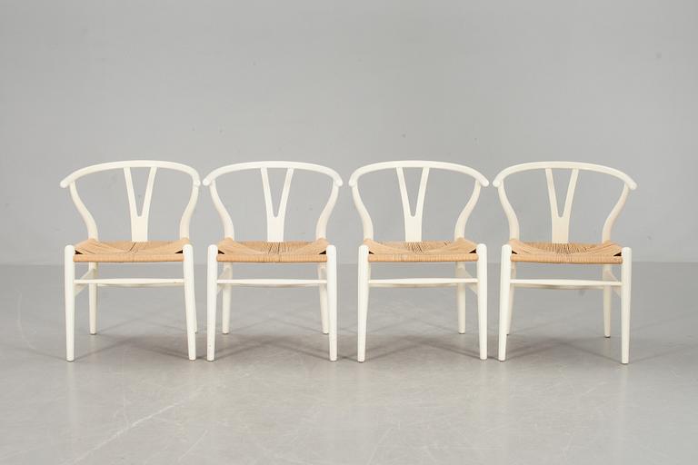 KARMSTOLAR, 4 stycken, "Y-stolen", Hans Wegner för Carl Hansen.