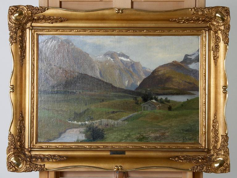 RYDBERG, GUSTAF, olja på duk uppfodrad på pannå, sign o dat 1879.