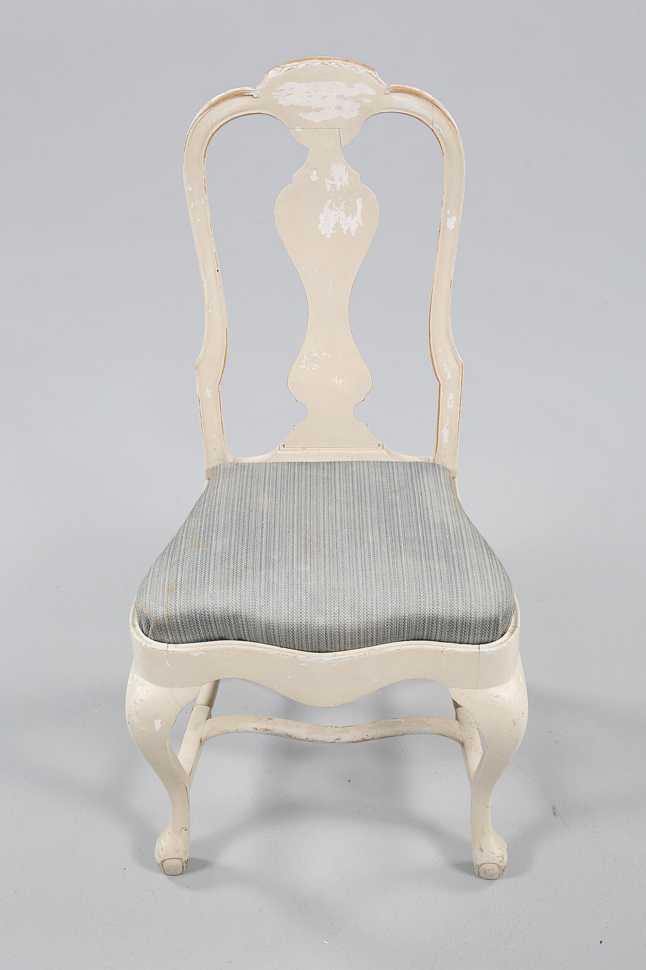 STOLAR, 6 st, senbarockstil, omkring 1900-talets mitt.