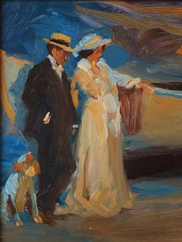 Peder Severin Kröyer, Marie Krøyer and Hugo Alfvén, composition study for "Midsummer Eve Bonfire".