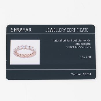 Ring, full eternity with brilliant-cut diamonds.