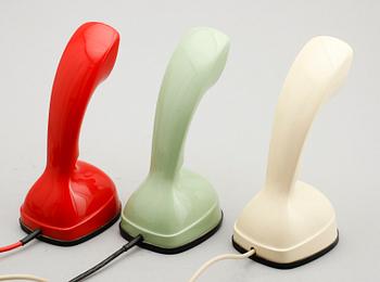 TELEFONER, 3 st, Kobra, LM Ericson, 1900-talets mitt.