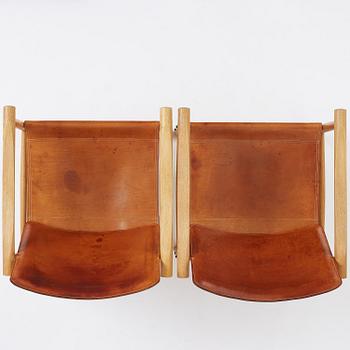 Kai Lyngfeldt-Larsen, a pair of safari chairs model "506", Søborg Møbelfabrik, Denmark, 1960s.
