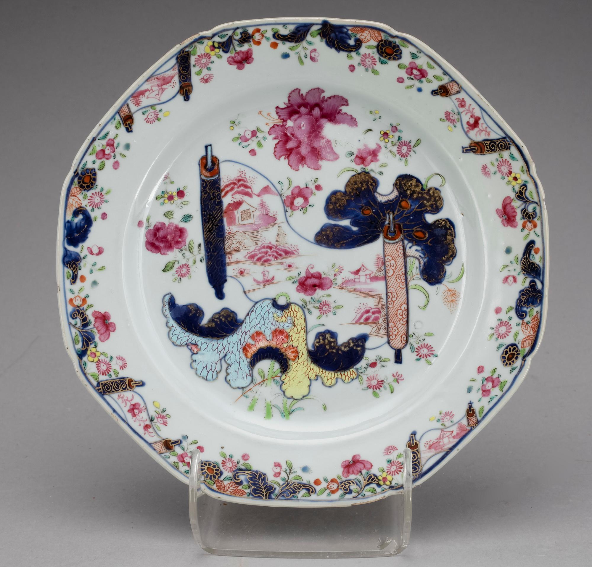 TALLRIK, porslin, Kina, Qianlong, 1700-tal.