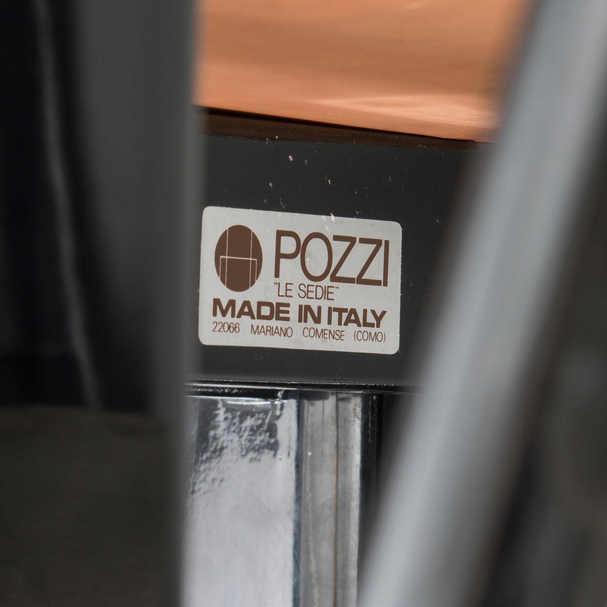 A set of four 'Pamplona' dining chairs by Augusto Savini for Pozzi, Italy.