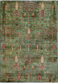 A carpet, Khorjin, ca 207 x 146 cm.