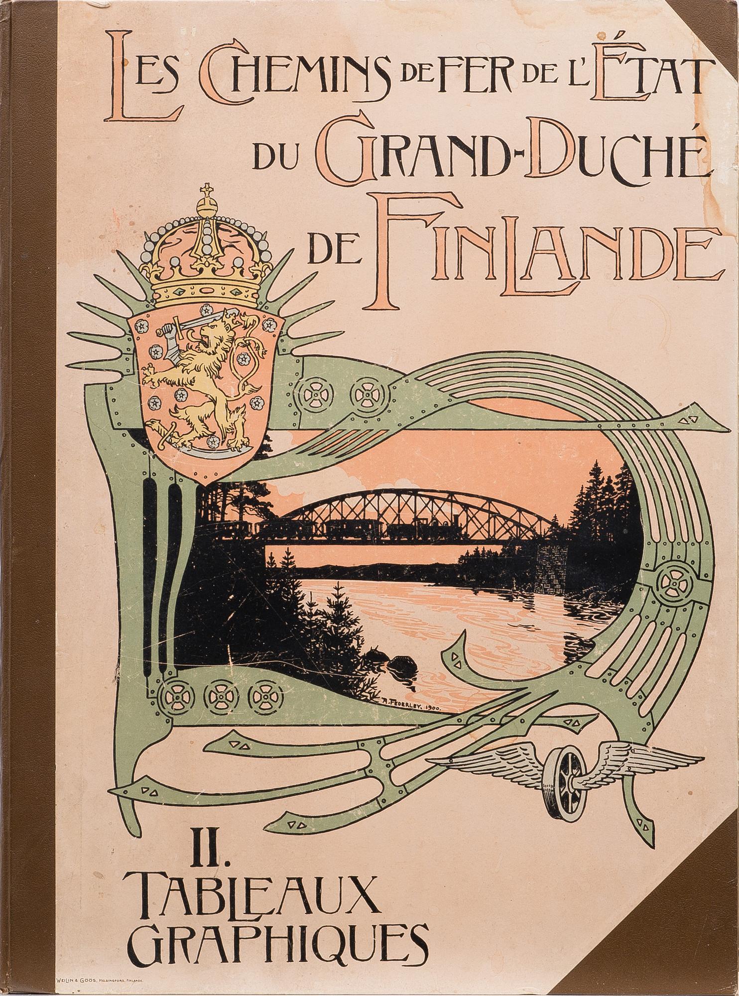 A BOOK, "Les Chemins de Fer de l'État du Grand-Duché de Finlande. II tableaux graphiques", Weilin & Göös, Helsinki 1900.