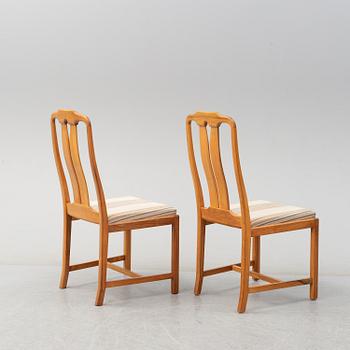 CARL MALMSTEN,  'Ambassadör' 6 walnut chairs from Åfors Möbelfabrik.