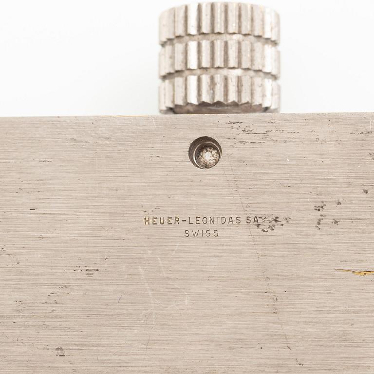 Heuer, Master-Time 8-Days and Monte-Carlo stopwatch, 6 x 11 cm.