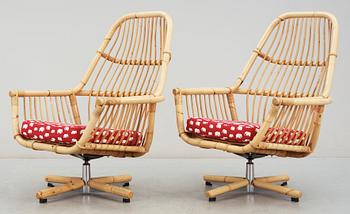 FÅTÖLJER, ett par, 1900-talets andra hälft.