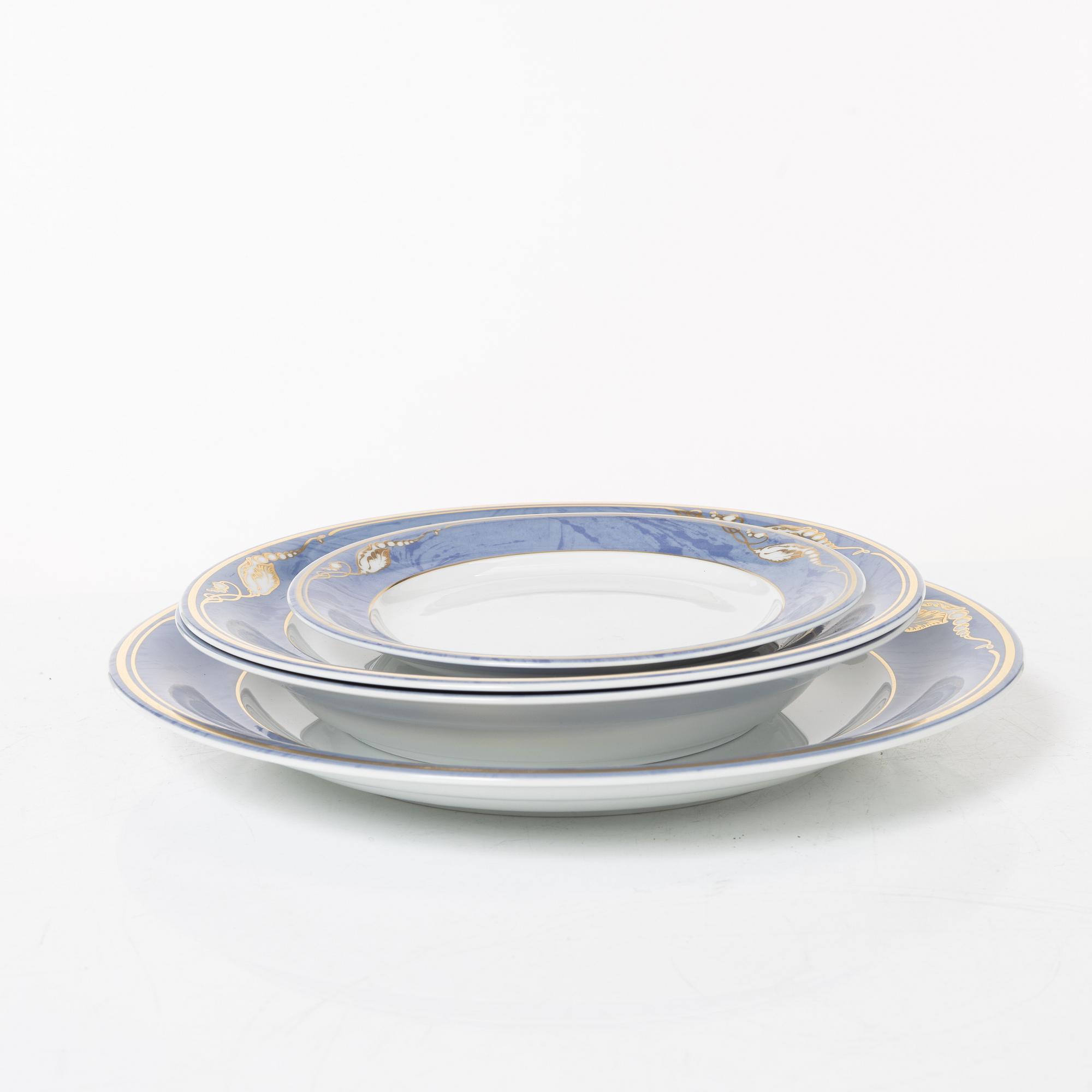 Royal Copenhagen, a 66-piece dinner and coffee service, 'Magnolia', Denmark, 1992-99.