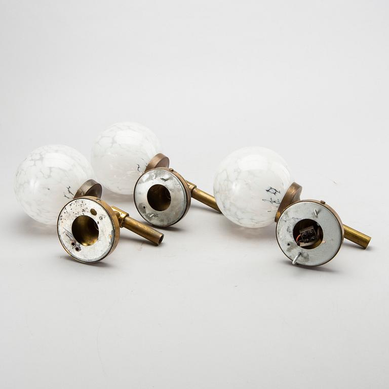 VÄGGLAMPOR 3 st sent 1900-tal.