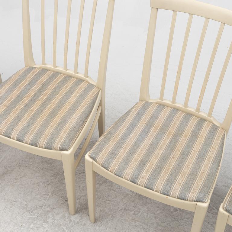 Carl Malmsten, a set of four 'Herrgården' chairs, Bodafors, second half of the 20th century.