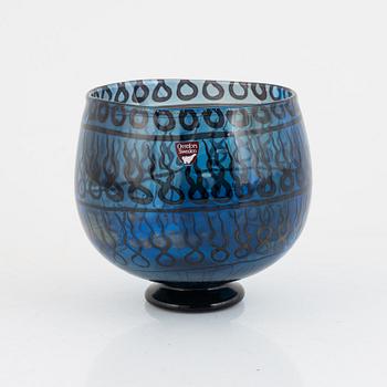 Eva Englund, skål, graal, "Höstregn", Orrefors, 1988.