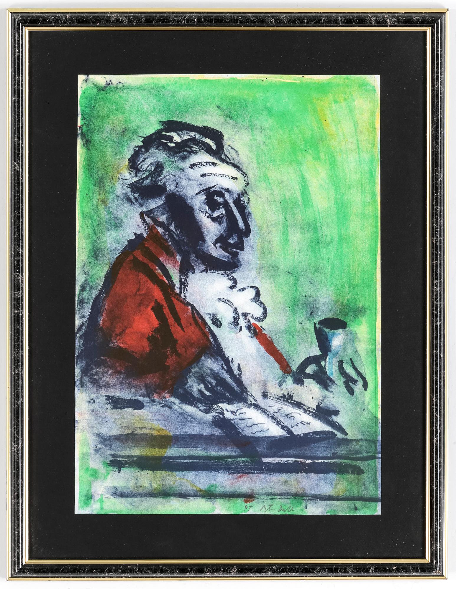 PETER DAHL, färglitografi, signerat provtryck.