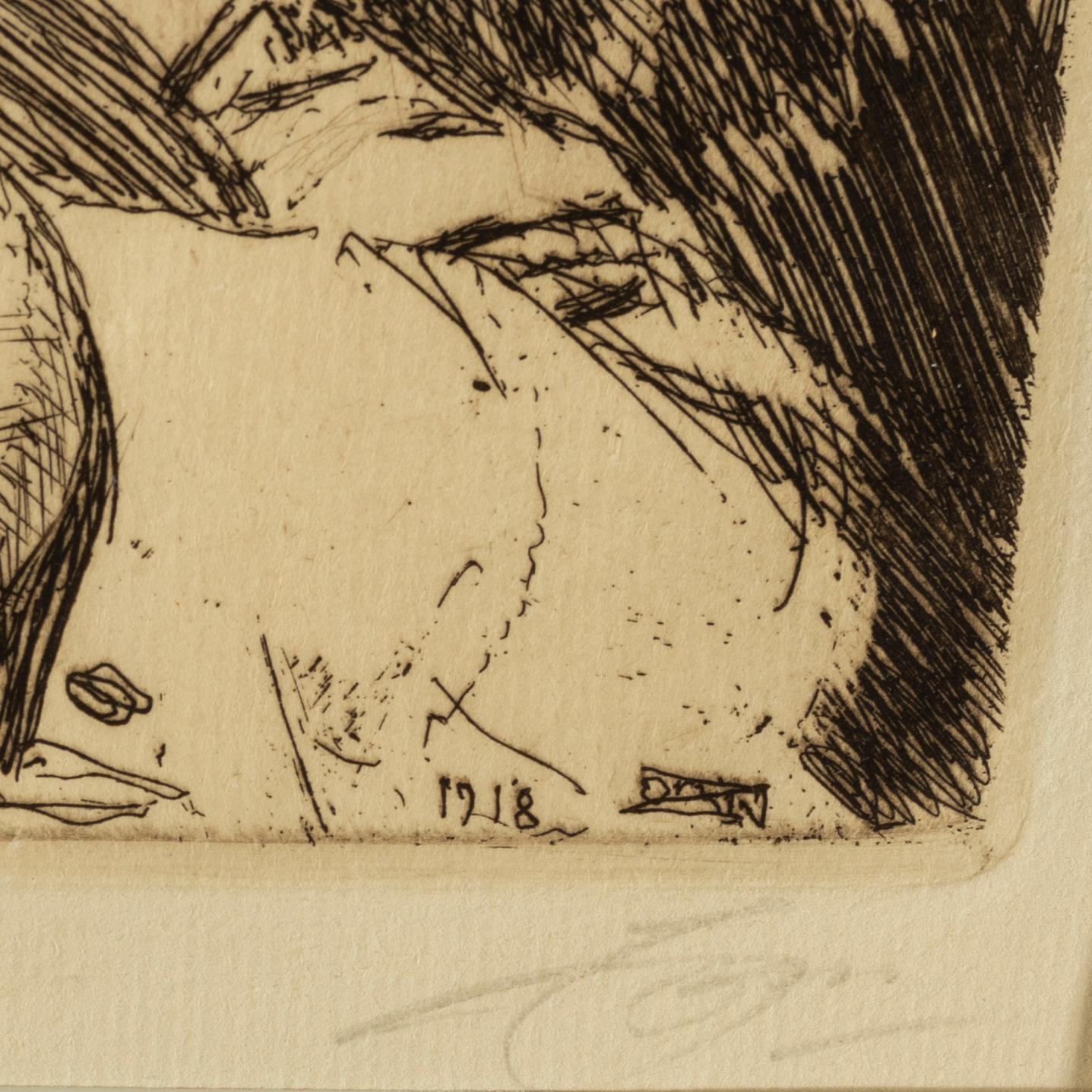 ANDERS ZORN, etsning, 1918, signerad.