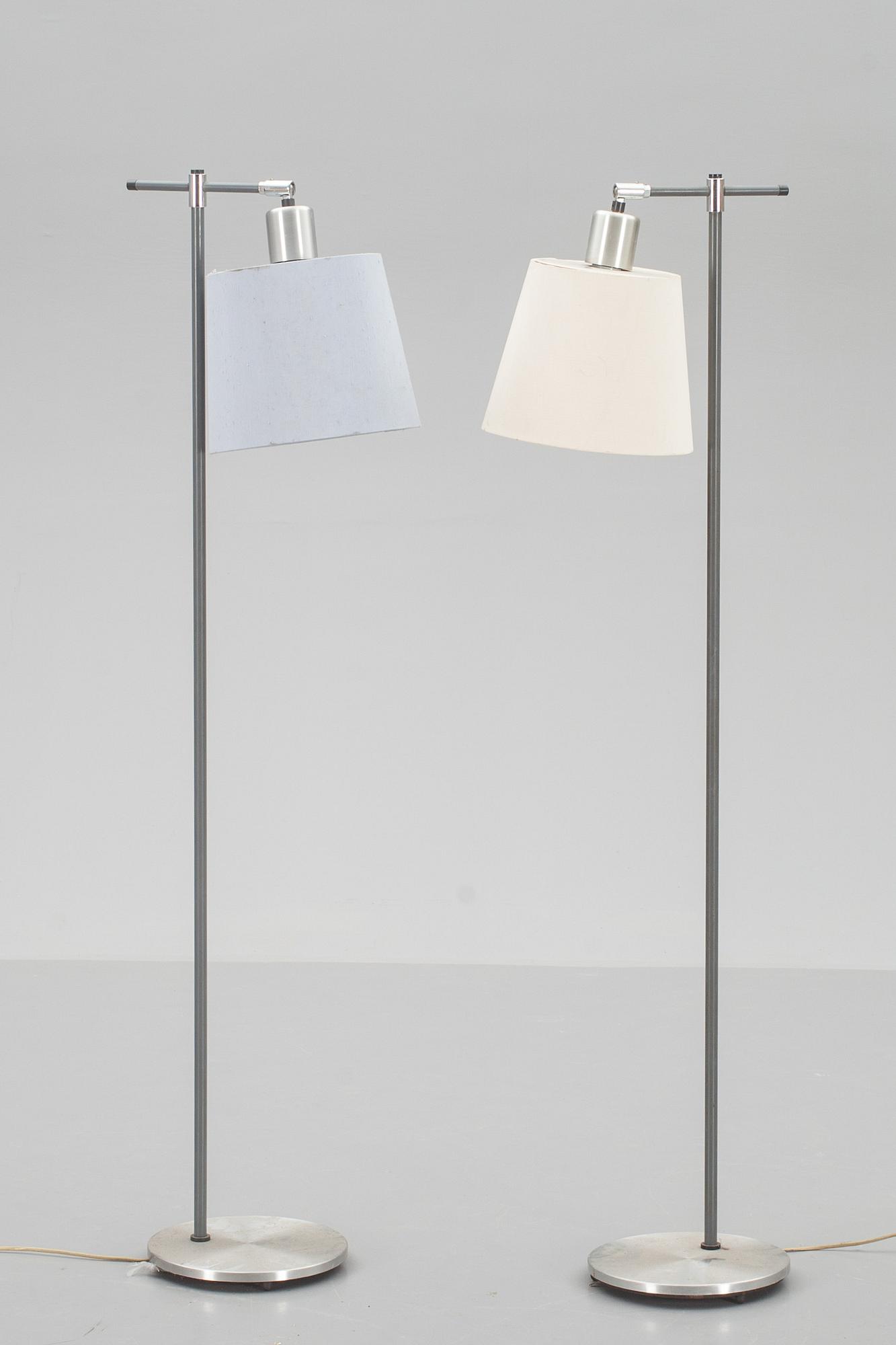 GOLVARMATURER, ett par, design Jo Hammerborg, Fog & Mörup, Danmark.