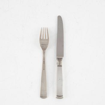 Jacob Ängman, 24 pieces silver cutlery model 'Rosenholm', GAB, Eskilstuna.