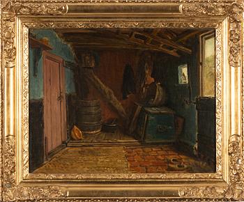 Ferdinand Fagerlin, oil/sketch on papaer-panel.