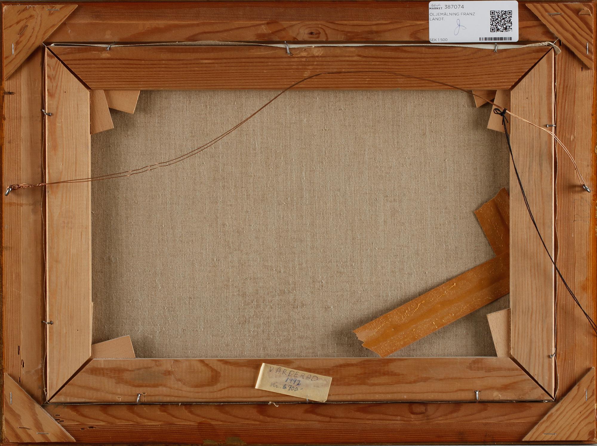 FRANTZ LANDT, olja på duk, signerad och daterad 1958.