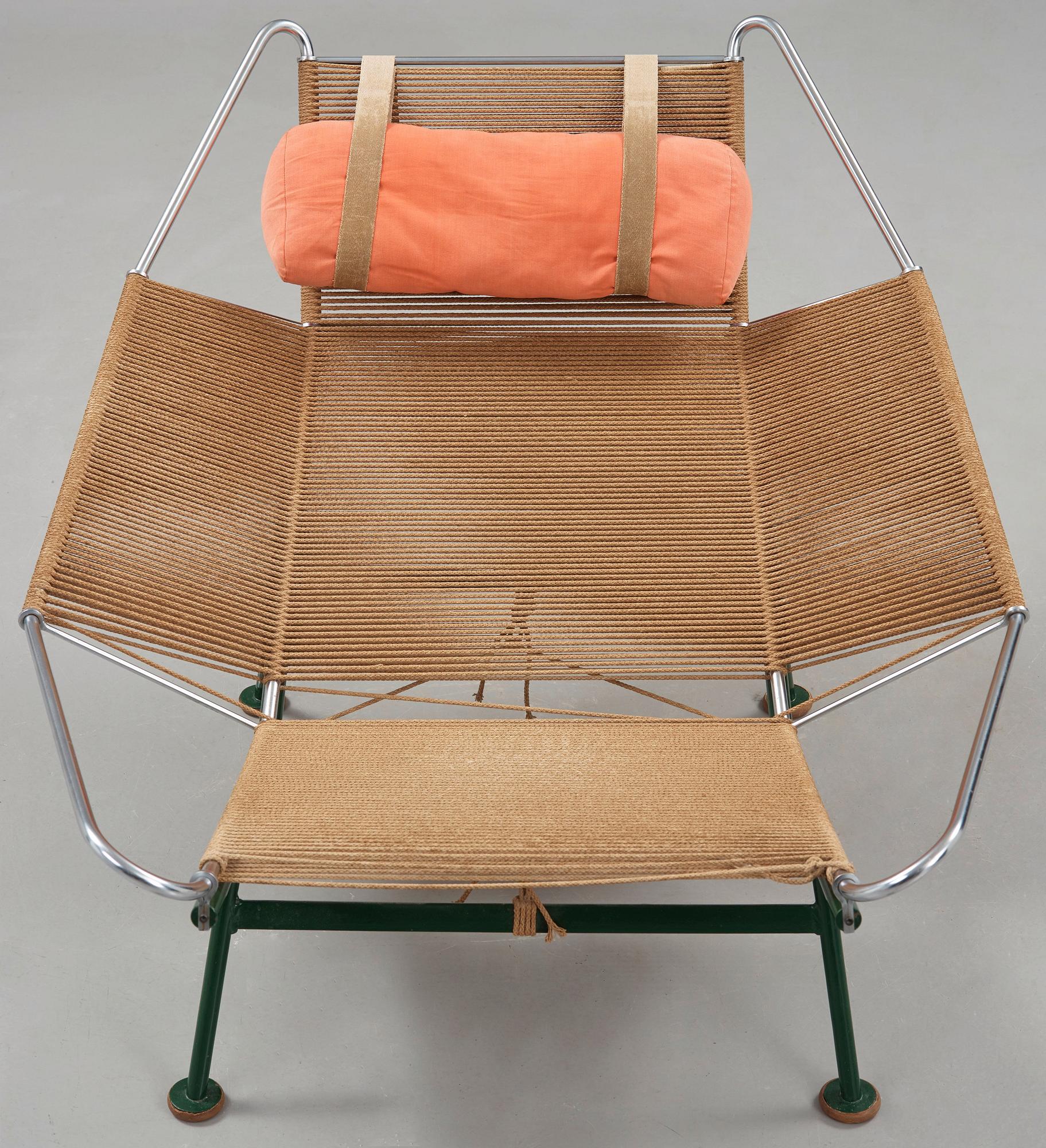 Hans J. Wegner, "Flag Halyard/Snørestolen", fåtölj, för Getama, Danmark.