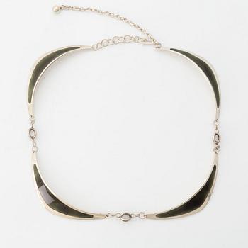Collier silver och emalj, Michelsen.
