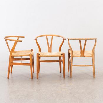Hans J Wegner, five CH 24 chairs  Carl Hansen & Son, Odense, Denmark.
