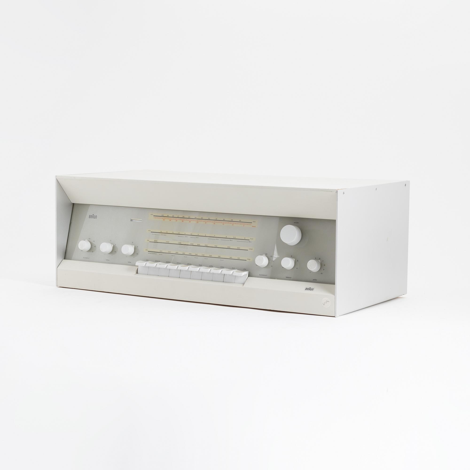 Dieter Rams, radio med förstärkare, modell "RCS 9-5", Braun, , formgiven 1961.