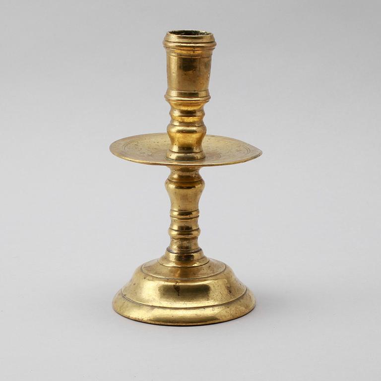 LJUSSTAKE, brons, 1600-tal.
