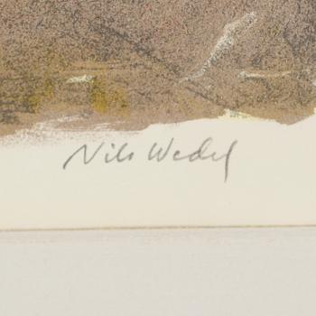 NILS WEDEL, färglitografi, signerad. (100 tryck).