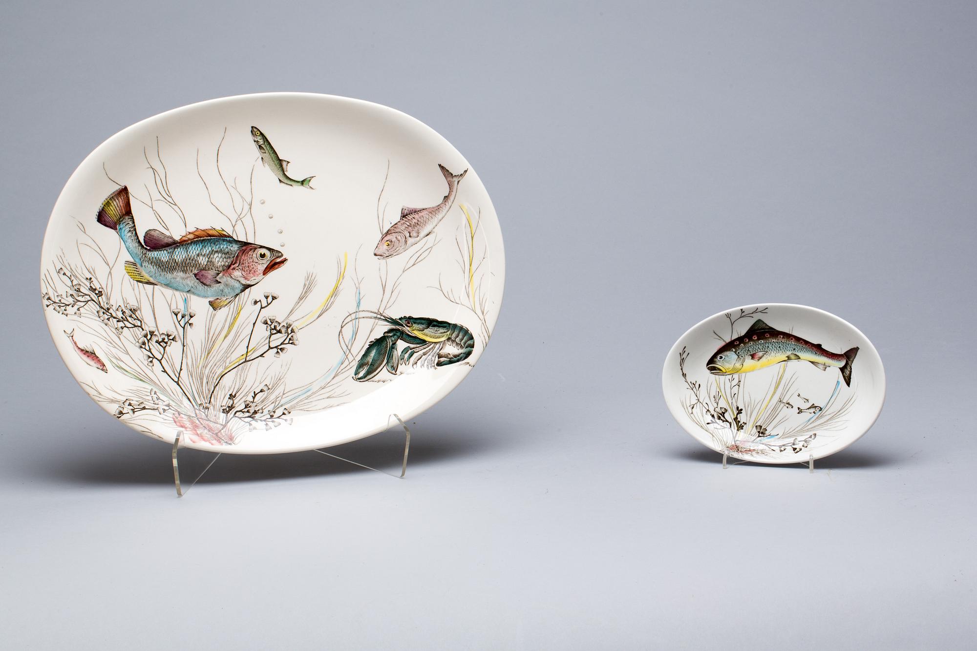 FISKSERVIS, 14 delar, porslin, "Fish", Johnson Bros, England.