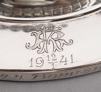 KANDELABER, silver,  Stockholm 1936.