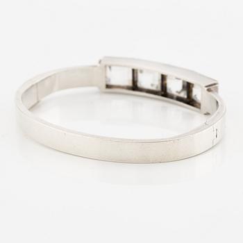 Wiwen Nilsson, a sterling silver bangle with step-cut rock crystal, Lund 1964.