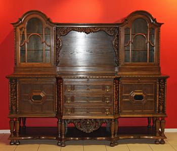 MATSALSMÖBLEMANG, 16 delar, barockstil, brickmärkt Lysberg & Hansen, Köpenhamn.