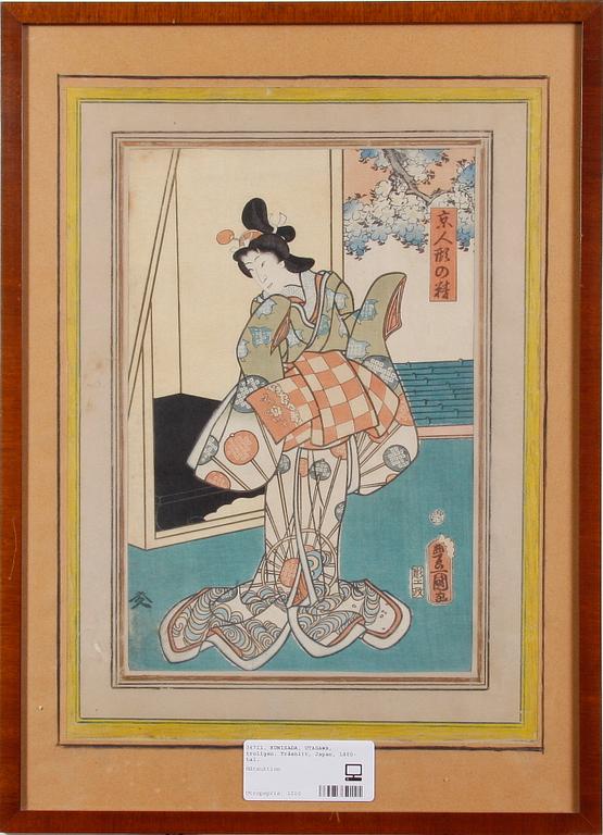 KUNISADA, UTAGAWA, (Toyokuni III). Träsnitt, Japan, 1800-tal.