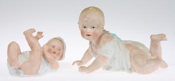 FIGURINER, 2 st porslin, tidigt 1900-tal.