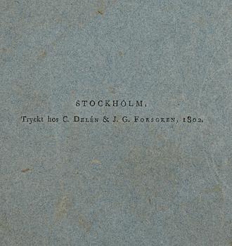 JOHAN WILHELM PALMSTRUCH, "Svensk Botanik, vol I-V. 1803-1805.