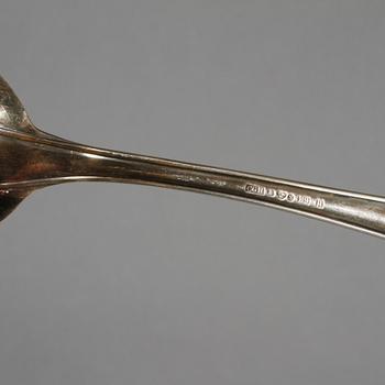 MATSKEDAR, 12 st, silver, C G Hallberg, Stockholm, 1950-tal, vikt 831 g.