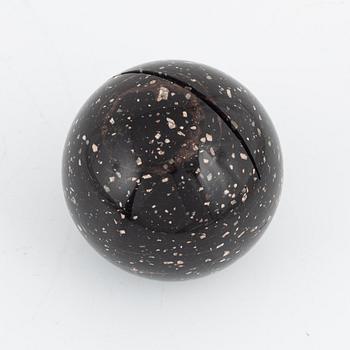 A porphyry paper weight , 20th Century.