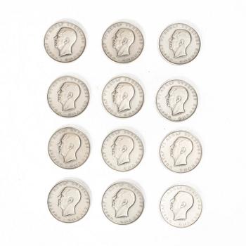 Medals, 12 pcs, silver, Sporrong, Stockholm 1957-1961.