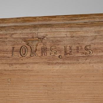 Stool table, late 19th century.