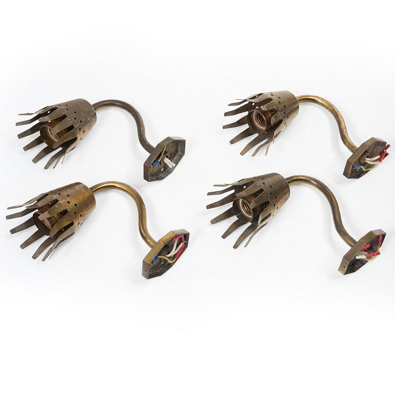 Wall lamps, 4, first half of the 20th century.