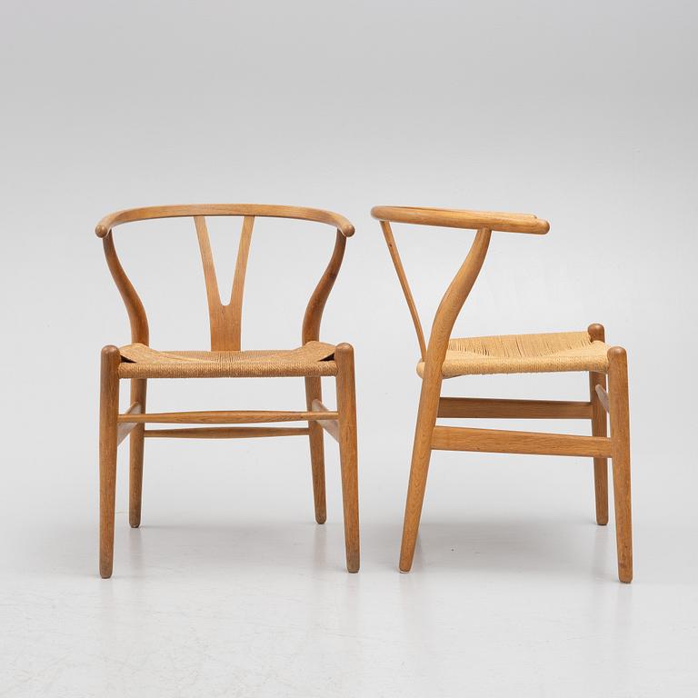 Hans J. Wegner, stolar, 7 st, CH 24, "Y-stolen" Carl Hansen & Son, Danmark.