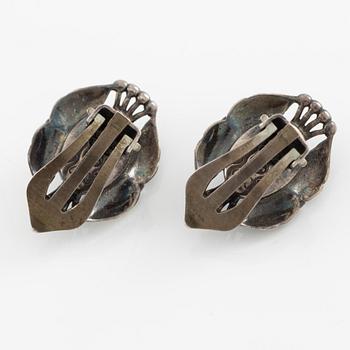 Georg Jensen, ett par örhängen, sterlingsilver.