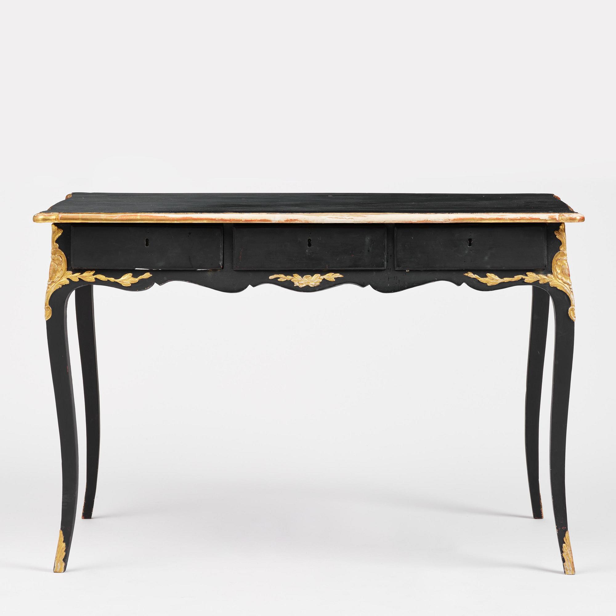 A Swedish rococo desk by C. W. Hein (master in Stockholm 1755-83).