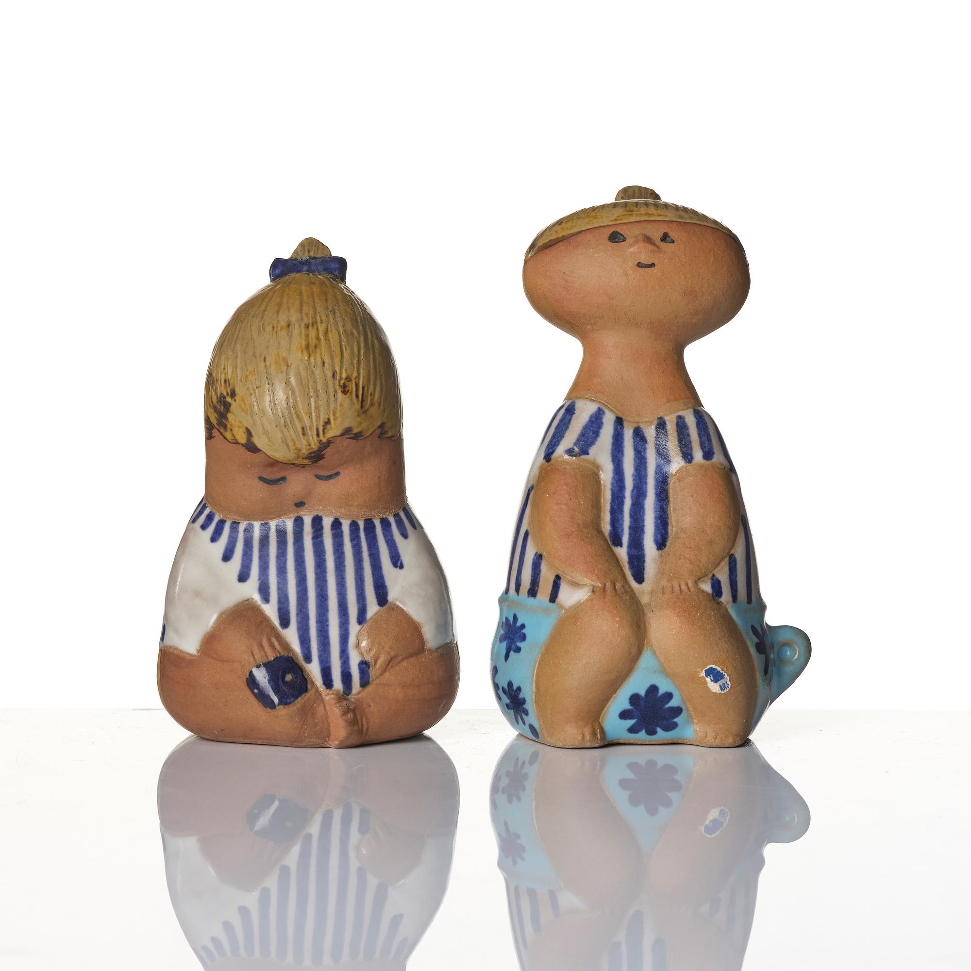 Lisa Larson, figurines, 2 pcs, Gustavsberg.