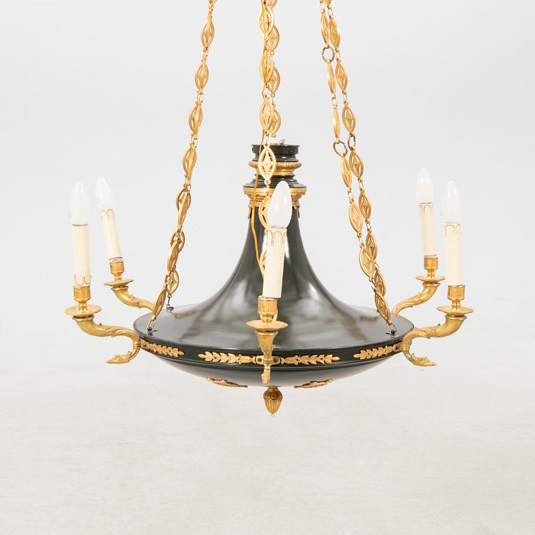 Empire-style hanging lamp, 20th century.